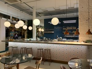 Inside at Wild Food Cafe in North London