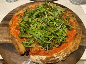 Italian Meatball Pizza at Wild Food Cafe in North London