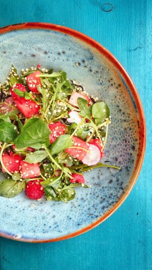 Watermelon Salad at Wild Food Cafe in North London