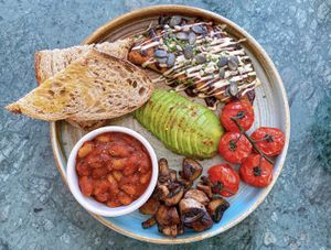The Full Wild Breakfast at Wild Food Cafe in North London