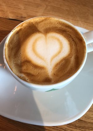 Cappuccino au lait d’amande   at Racines in Lausanne