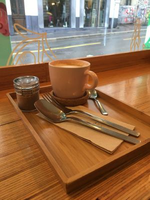 Coffee, served well.   at Racines in Lausanne