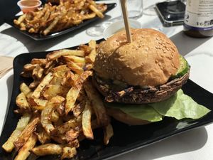 Mushroom burger  at Copper Branch in Nice