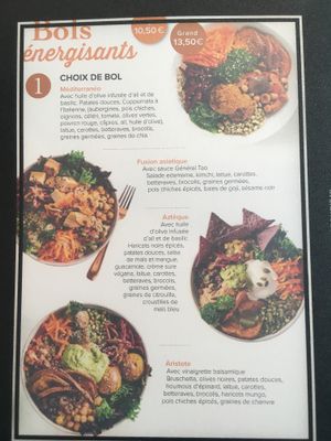 Menu 3 at Copper Branch in Nice