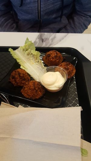 Carrot keftedes £5.95 at Copper Branch in Nice