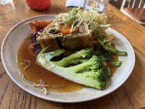 vegan sunday roastt  at Mr Postles' Apothecary in Norwich