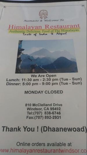   at Himalayan Restaurant in Windsor