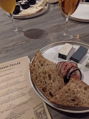 Figs & cheese pairing (yum!) at La Fauxmagerie in North West London