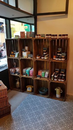 Selection of foods to compliment the cheeses. at La Fauxmagerie in North West London