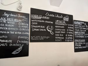 menu at La Fauxmagerie in North West London