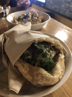 Falafel pita at HummusBar Lisboa in Lisbon
