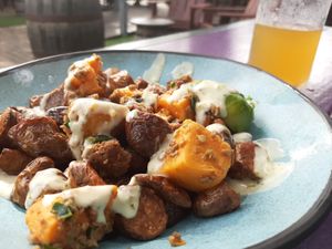 Sweet potato hash at 4th Street Fillin Station in Cocoa Beach