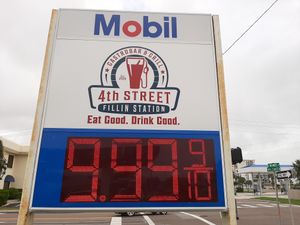 The sign at 4th Street Fillin Station in Cocoa Beach