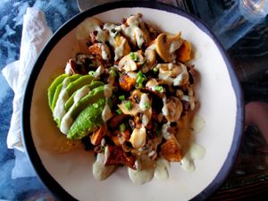 Sweet potato hash at 4th Street Fillin Station in Cocoa Beach