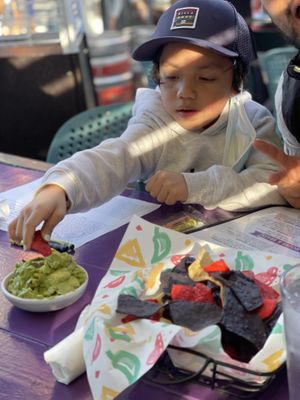 Chips and guacamole  at 4th Street Fillin Station in Cocoa Beach