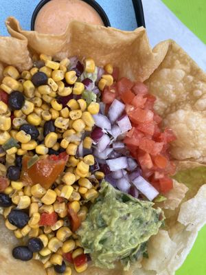 Taco salad without cheesee  at 4th Street Fillin Station in Cocoa Beach