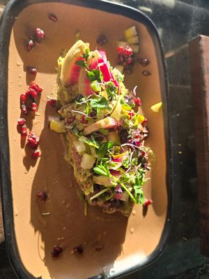 Yummy, fresh, and creative avocado toast at 4th Street Fillin Station in Cocoa Beach