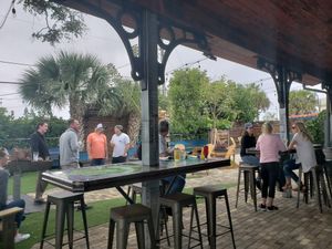 outdoor seating at 4th Street Fillin Station in Cocoa Beach