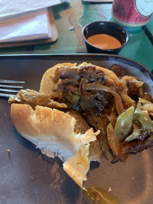 Impossible braut with peppers and onions at 4th Street Fillin Station in Cocoa Beach