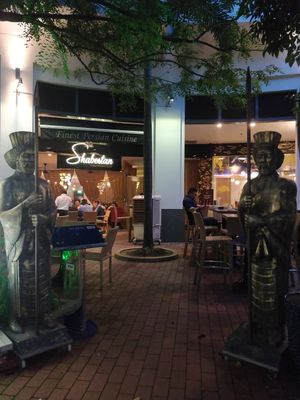 Restaurant entrance at Shabestan in Central Singapore
