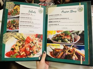 Vegan menu at Shabestan in Central Singapore