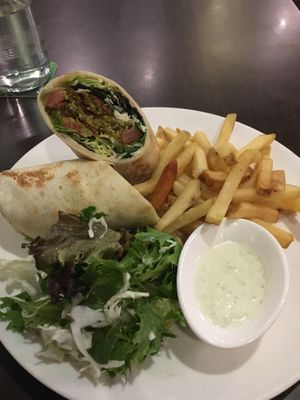 Falafel wrap combo at Shabestan in Central Singapore