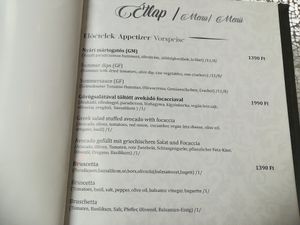 Appetizers at Magora in Vac