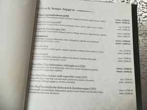 Soups at Magora in Vac