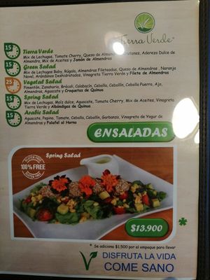 Salads - Ensaladas at Tierra Verde - Sede Oeste El Peñón in Cali