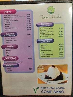 Drinks and Desserts - Bebidas y Postres at Tierra Verde - Sede Oeste El Peñón in Cali
