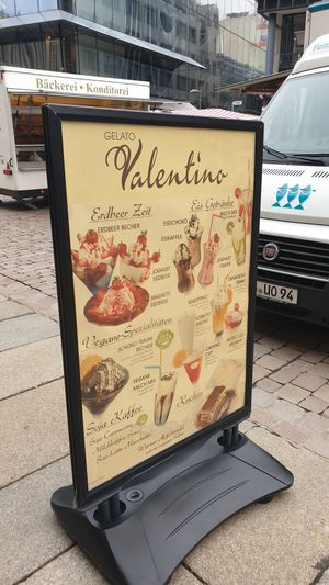 Extract from the menu at Gelato Valentino in Chemnitz