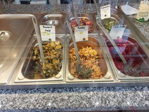 Salads of that day at H&S Brothers Meal in Freiburg