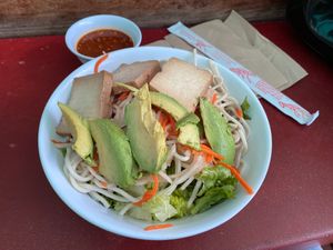 Cold Sesame Noodle Salad at Charlie Hong Kong in Santa Cruz