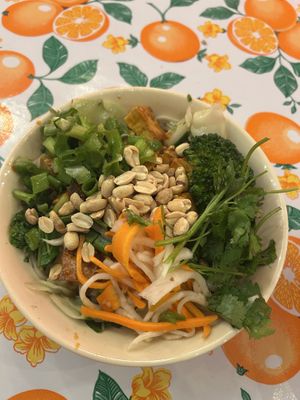 Spicy peanut noodles   at Charlie Hong Kong in Santa Cruz