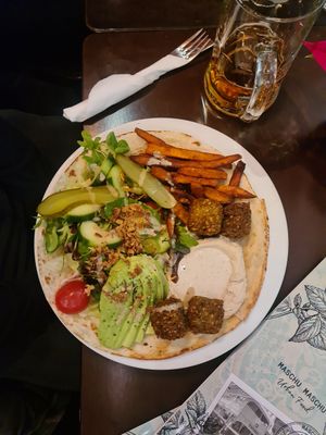 Spicy Falafel Burrito at Maschu Maschu in Vienna