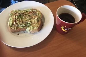 Green Fire ~ Avocado Toast & Americano  at Banana Dang in Oceanside