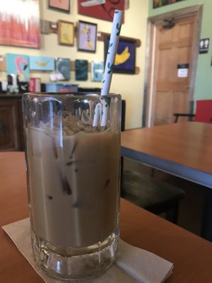 Dang iced soy latte  at Banana Dang in Oceanside