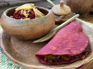 Rojo taco at CocoFam in Puerto Escondido