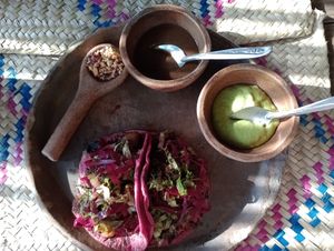 Pink taco 2 at CocoFam in Puerto Escondido