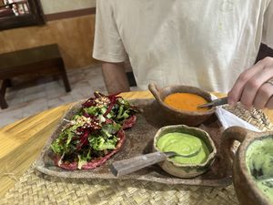 Mushroom tacos  at CocoFam in Puerto Escondido