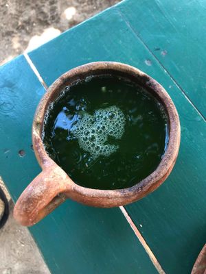 Chia, Lemon and Cucumber Water at CocoFam in Puerto Escondido