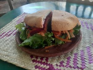 Torta vegano at CocoFam in Puerto Escondido