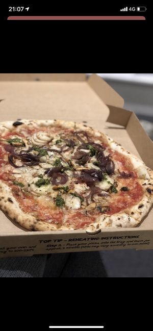 Vegan special at Franco Manca in North West London