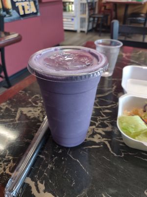 Taro bubba tea at Nori Teriyaki in Mukilteo