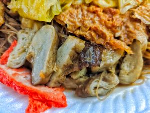 Mock meat at Pek Kio Vegetarian 白橋齋熟食 in Central Singapore