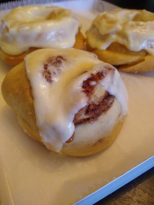 Cinnamon roll and frosted cronuts at Riley's Vegan Sweets and Eats in Peoria