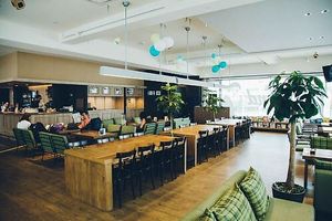 Cafe area at Emblem Cafe & Bar in Tokyo