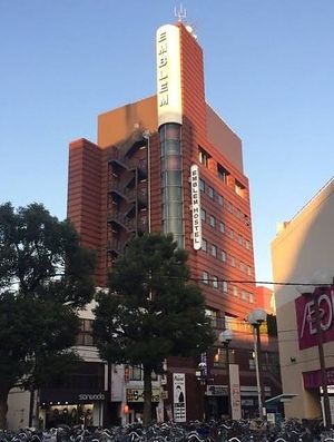 The building the Café&Bar is in, you can see it from Nishiarai Station at Emblem Cafe & Bar in Tokyo