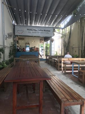 Inside  at Coffee Station in Phong Nha