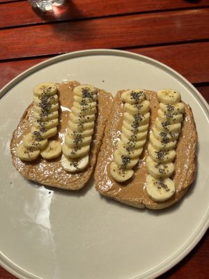 Peanut butter toast   at Coffee Station in Phong Nha